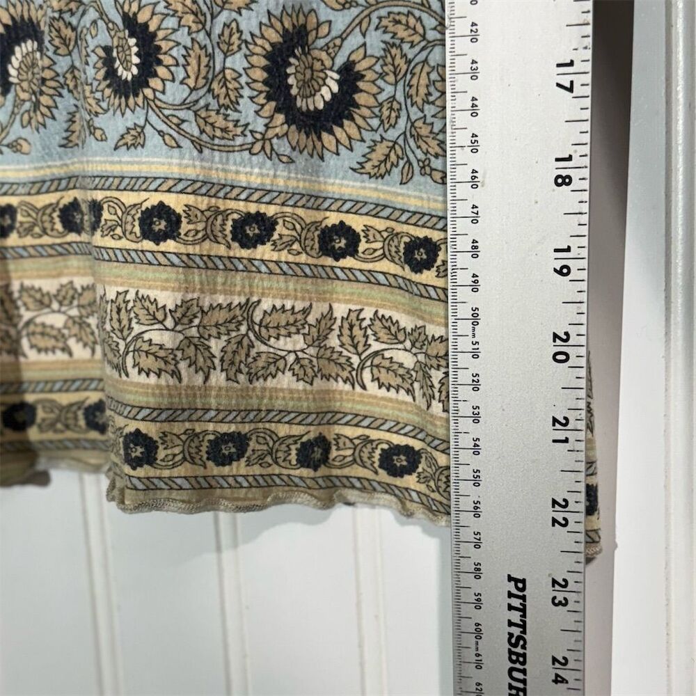 Susan Lawrence XL Top Boho Print Sweetheart Neck 3/4 Sleeve Made in USA Vintage - Picture 6 of 8